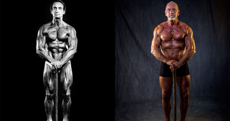 Το σώμα ενός bodybuilder σε ηλικία 40 ετών και 80 ετών