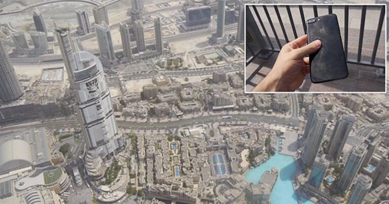 Ρίχνει επίτηδες ένα iPhone 7 Plus από το ψηλότερο κτίριο του κόσμου