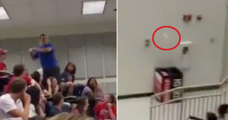 Φοιτητής βάζει καλάθι μια μπάλα χαρτιού στα σκουπίδια και τρελαίνει ολόκληρο το αμφιθέατρο.