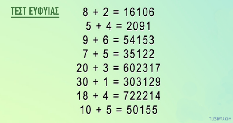 Αν καταφέρετε να λύσετε αυτό το πρόβλημα τότε είστε μια πραγματική ιδιοφυΐα