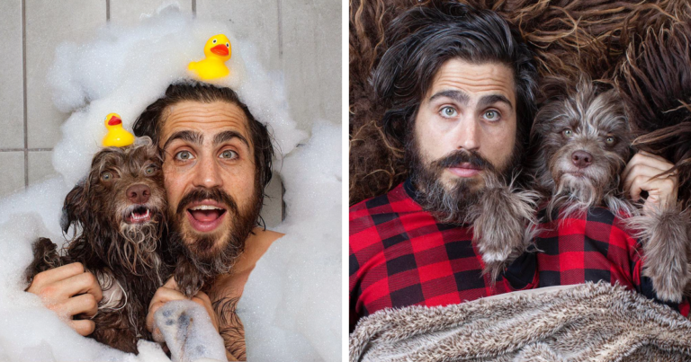 Ντύνει τον σκύλο του σαν τον ίδιο και το αποτέλεσμα είναι εκπληκτικό.