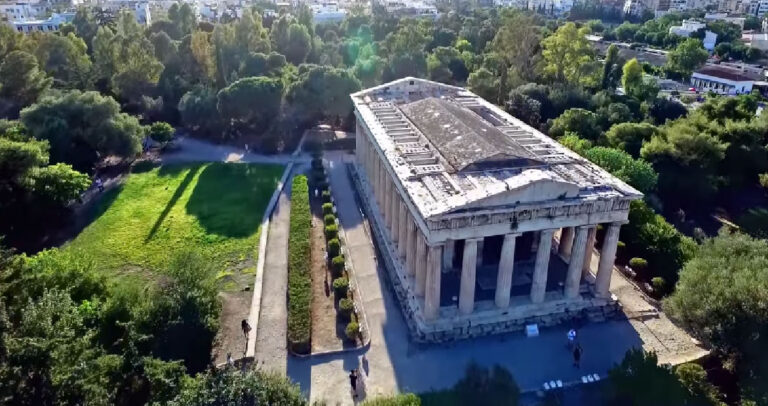 Ο πιο καλοδιατηρημένος αρχαίος ναός της Αθήνας από ένα βίντεο από ψηλά