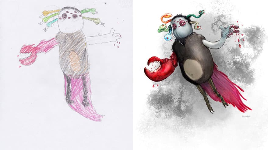 kids-drawings-inspire-artists-monster-project-6-58359e8ac621c__880