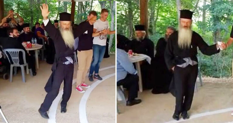 72χρονος Παπάς από τα Γιάννενα μας δείχνει πως χορεύεται σωστά το τσάμικο