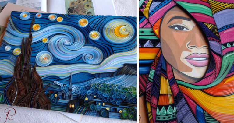 Καλλιτέχνης δημιουργεί διάσημους πίνακες από χαρτί