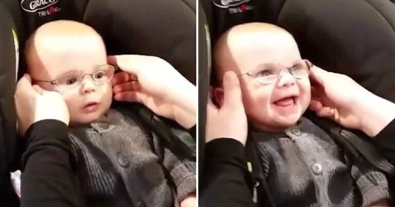 Η συγκινητική στιγμή που μωρό βάζει γυαλιά και βλέπει για πρώτη φορά καθαρά τη μαμά του