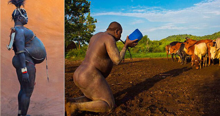 Άντρες σε φυλή της Αιθιοπίας ανταγωνίζονται για το ποιος θα γίνει πιο χοντρός σε μισό χρόνο