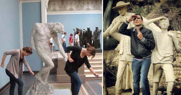 10 άνθρωποι που τους αρέσει να παίζουν με τα αγάλματα