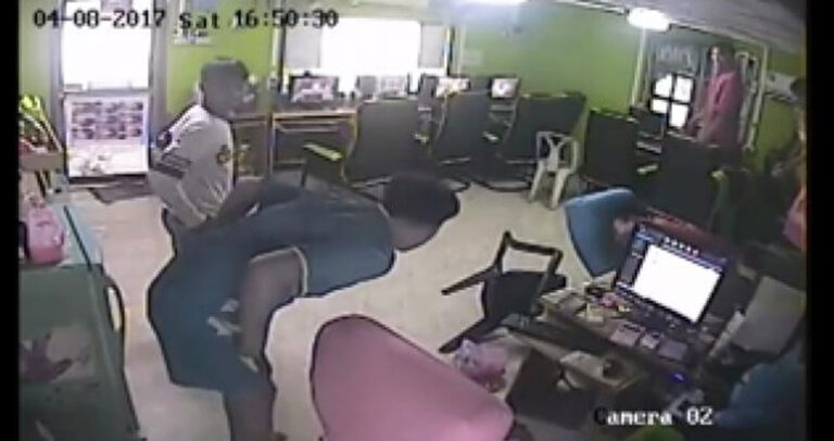 Φίδι μπαίνει με επεισοδιακό τρόπο μέσα σε ίντερνετ καφέ και σπέρνει τον πανικό