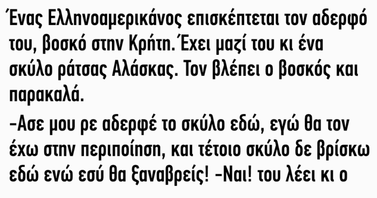 Ένας Ελληνοαμερικάνος επισκέπτεται τον αδερφό του βοσκό στην Κρήτη‌‌