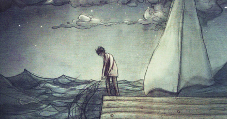 Ένας ψαράς κατεβαίνει κάθε νύχτα στην παραλία για να ρίξει τα δίχτυα του