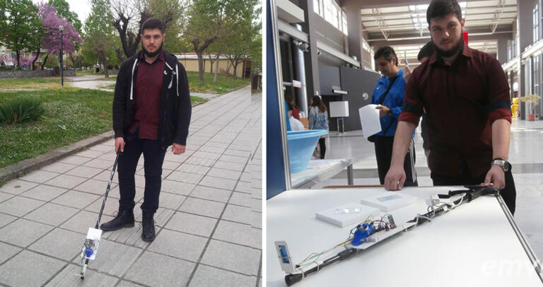 16χρονος από την Ημαθία κατασκεύασε το πρώτο «έξυπνο μπαστούνι» για τυφλούς