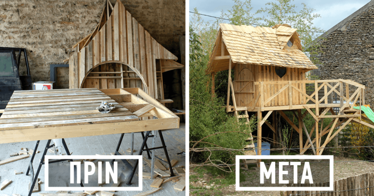 Θείος μετέτρεψε παλέτες σε ένα απίθανο κάστρο για την 5χρονη ανιψιά του