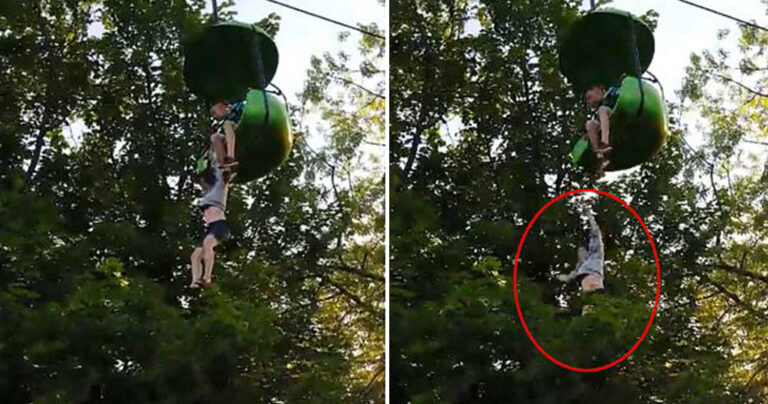 14χρονη πέφτει στα χέρια πλήθους που βρισκόταν από κάτω σε πάρκο διασκέδασης