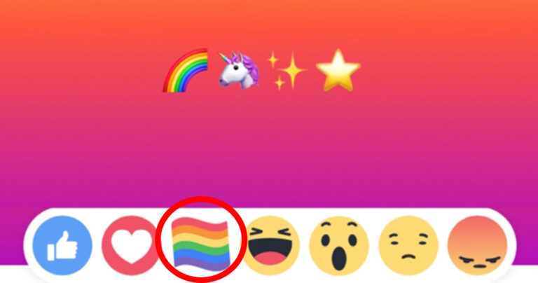 Έτσι εμφανίζεται το εικονίδιο Ρride του facebook που βλέπουμε σε αναρτήσεις