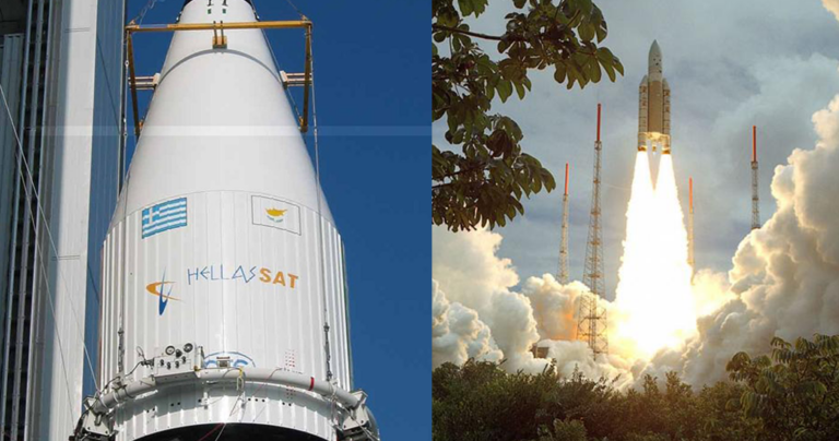 Όλα έτοιμα για την εκτόξευση του Hellas Sat 3 με τις σημαίες Ελλάδας και Κύπρου