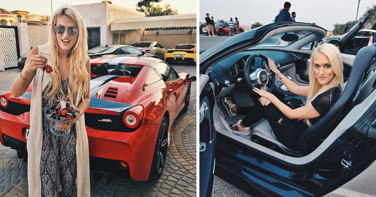 Εκρηκτική ξανθιά οδηγάει τα ακριβότερα αυτοκίνητα του κόσμου και αμείβεται αδρά για αυτό
