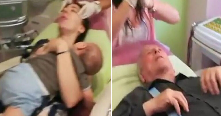 Βουτσάς και Κατσαβού αγκαλιά με το μωρό τους κάνουν καθαρισμό προσώπου πριν τη βάφτιση