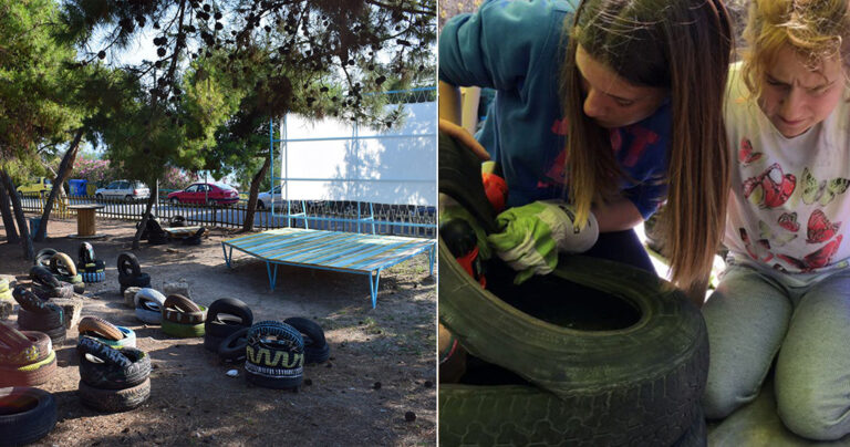 Μαθητές της Αίγινας έφτιαξαν με τα χέρια τους θερινό σινεμά από σκουπίδια