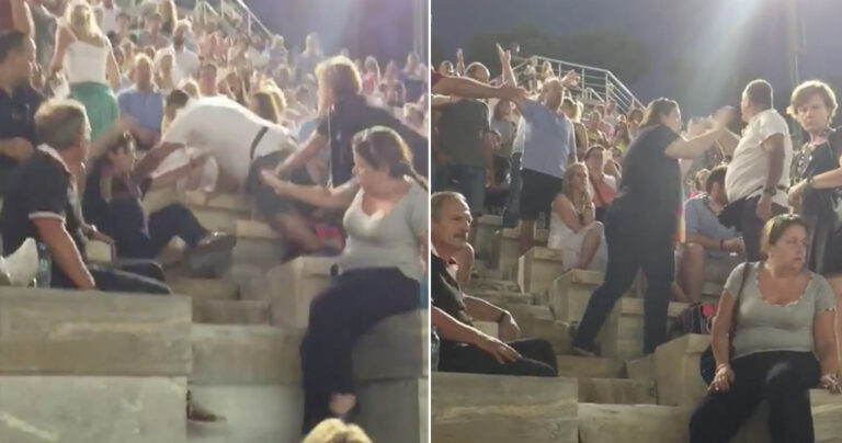 Άνδρας χτυπάει τη γυναίκα του στο Παναθηναϊκό Στάδιο και οι θεατές ορμούν πάνω του