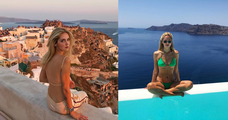 Στη Σαντορίνη η διάσημη Κιάρα Φεράνι του Instagram
