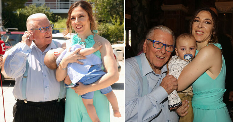 Ο Κώστας Βουτσάς και η Αλίκη Κατσαβού βάφτισαν το γιο τους