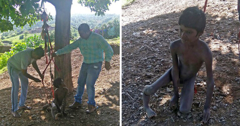 Δύο ανάπηρα αγόρια που τα είχαν δεμένα σε δέντρα διασώθηκαν μετά από 5 χρόνια στην Ινδία