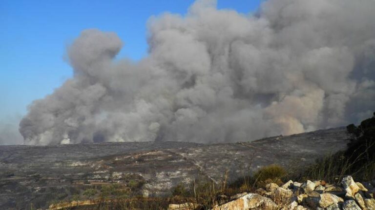 Πυρκαγιά στην Πάργα – Η φωτιά κατευθύνεται προς τις πηγές του Αχέρωντα