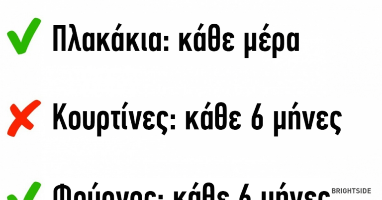 23 μέρη στο σπίτι σας που δεν πρέπει να καθαρίζετε τόσο συχνά