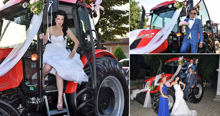 Γαμπρός και νύφη στο Γριζάνο Τρικάλων πήγαν με τρακτέρ στην εκκλησία να παντρευτούν