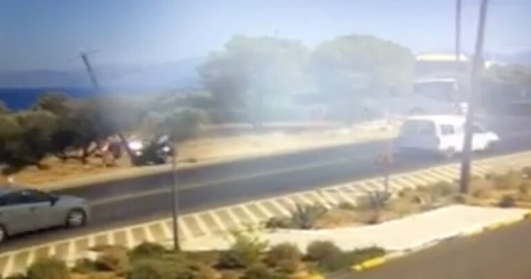 To τρομακτικό ατύχημα με «γουρούνα» στην Ελούντα στην Κρήτη που κάνει αίσθηση