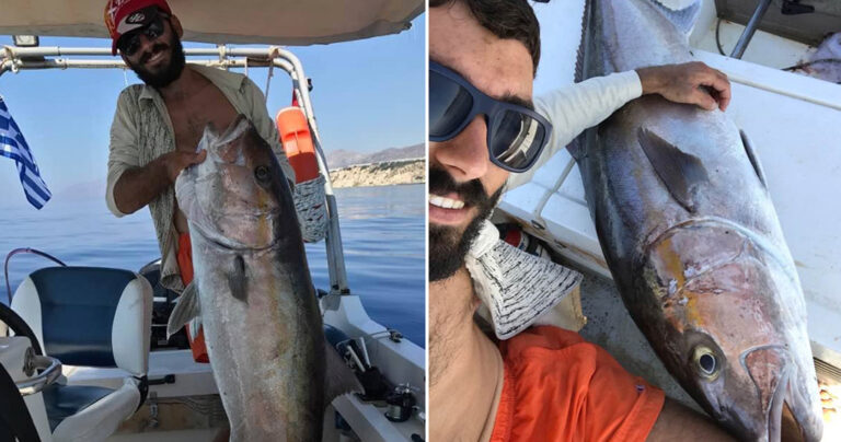 Κρητικός έπιασε μαγιάτικο θηρίο 30 κιλών με καλάμι