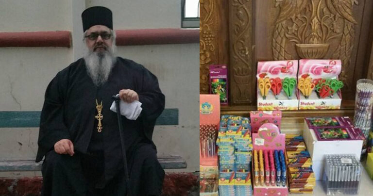 Ιερέας δώρισε από το υστέρημά του σχολικά είδη σε 41 παιδιά της Ενορίας