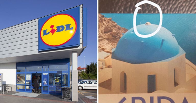 Η απάντηση της Lidl για το σβήσιμο σταυρών από φωτογραφία εκκλησίας στην Σαντορίνη