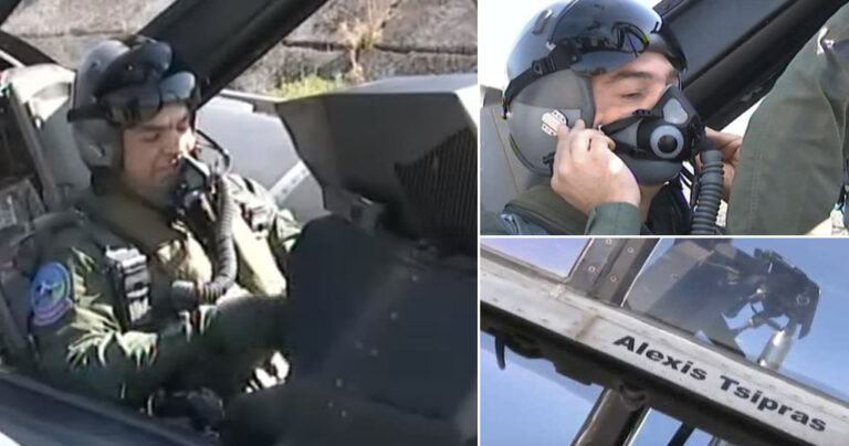 Ο Αλέξης Τσίπρας με στολή πιλότου – Πέταξε με F16