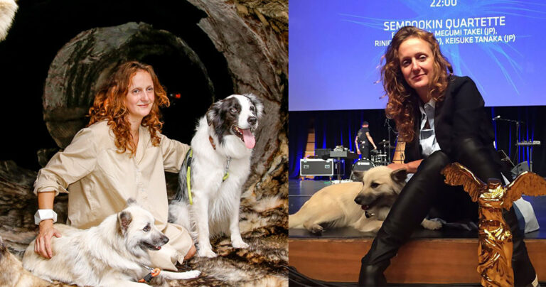 Καλλιτέχνις θηλάζει το κουτάβι της ενώ πρώτα γονιμοποίησε τα ωάρια της από άλλο σκύλο