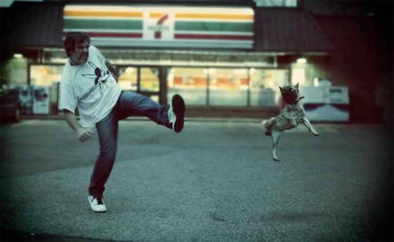 «Κλώτσα το το κοπρόσκυλο αγόρι μου» είπε ο πατέρας στο παιδί