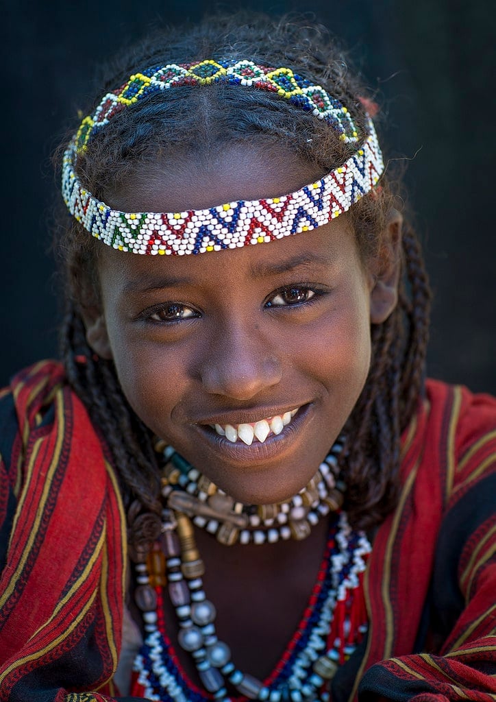 Afar Tribe Woman With Sharpened Teeth, Assaita, Afar Regional State, Ethiopia