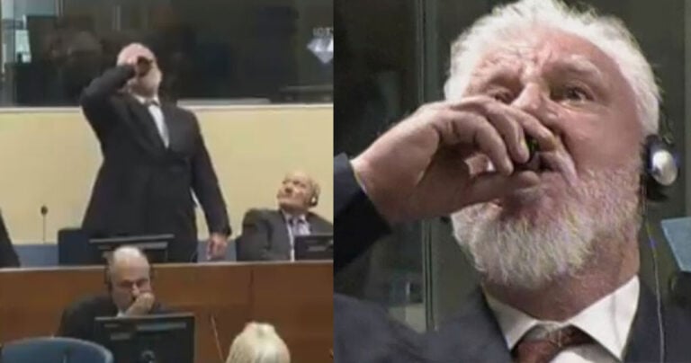 Διεθνές δικαστήριο: Δεν είμαι εγκληματίας φώναξε και κατάπιε δηλητήριο