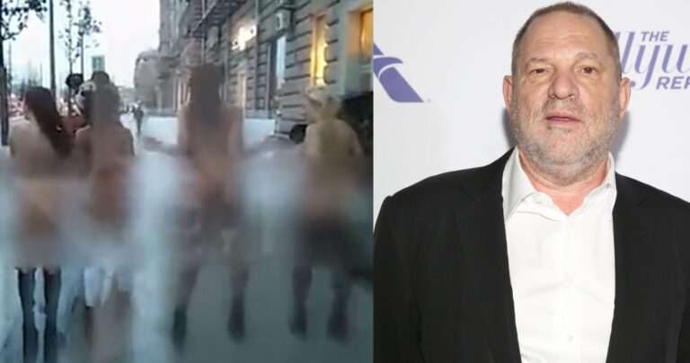 Ρωσίδες διαδήλωσαν γuμνές υπέρ του Γουάινσταϊν έξω από την αμερικανική πρεσβεία