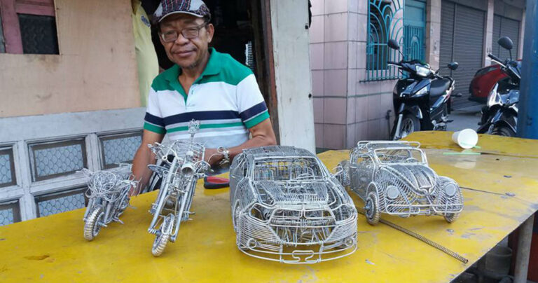 52χρονος από τις Φιλιππίνες φτιάχνει εκπληκτικές δημιουργίες με σύρμα από αλουμίνιο