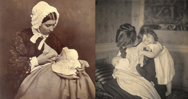 Σπάνιες φωτογραφίες γυναικών της Βικτωριανής εποχής να θηλάζουν τα παιδιά τους