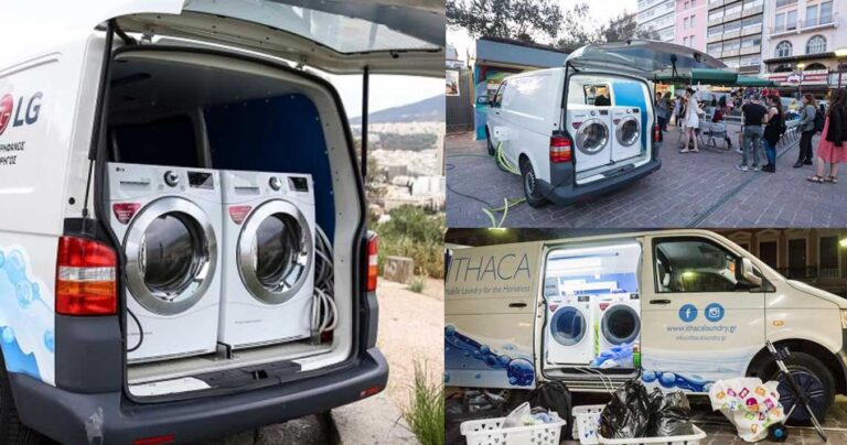 Έλληνες δημιούργησαν μετακινούμενο πλυντήριο ρούχων για τους άστεγους