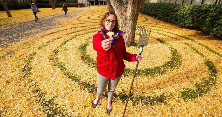 Υπάλληλος πανεπιστημίου δημιουργεί τα πιο εντυπωσιακά σχέδια με φύλλα κάθε χρόνο