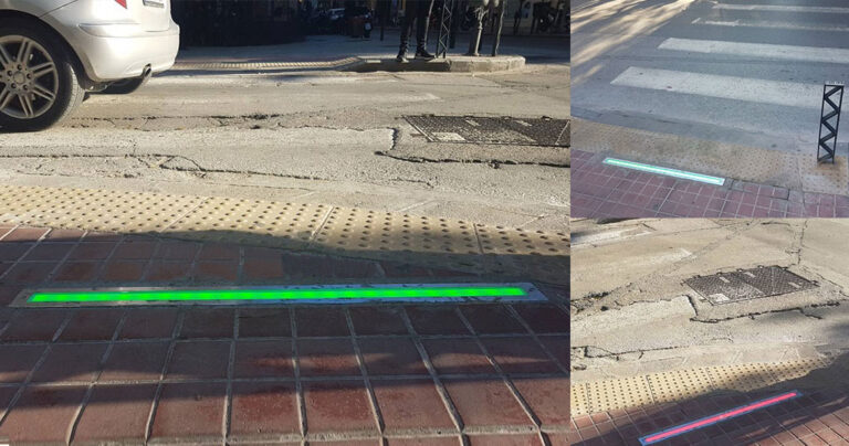 Η Θεσσαλονίκη έβαλε φανάρια για πεζούς στο έδαφος