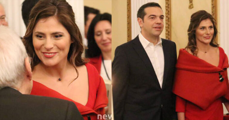 Στα κόκκινα η Μπέτυ Μπαζιάνα στο δείπνο προς τιμήν του Ερντογάν