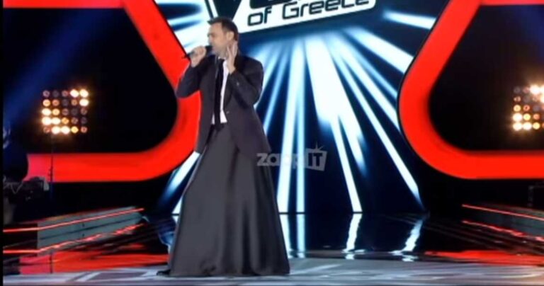 O Καπουτζίδης εμφανίστηκε στον τελικό του Voice με φούστα και τραγούδησε
