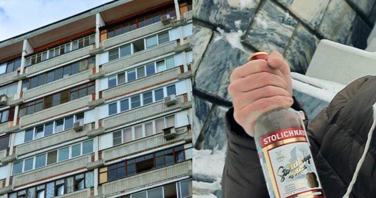 Μεθυσμένος Ρώσος πήδηξε από τον 9ο όροφο έζησε και συνέχισε να πίνει