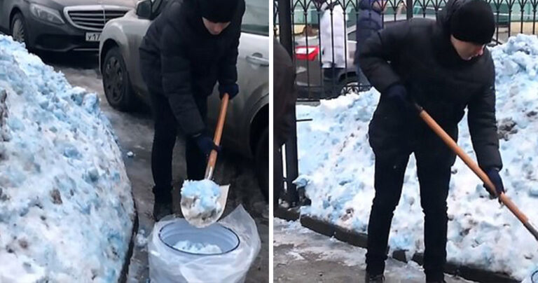 Μπλε χιόνι έπεσε στην Ρωσία και οι κάτοικοι ανησυχούν για το τι συμβαίνει