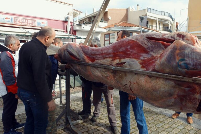 Αλεξανδρούπολη: Σούβλισαν 295 κιλά μοσχάρι για να αποχαιρετήσουν το 2017